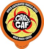 Crazy Cups, Crazy Caf Vanilla Flavored Coffee, Single Serve Cups for Keurig K Cup Brewer, 22 Count