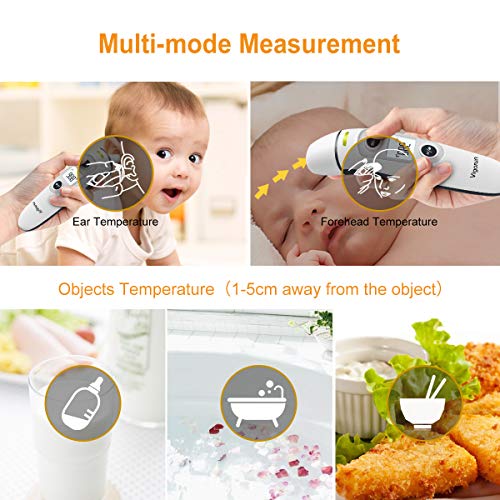 Vigorun Medical Forehead and Ear Thermometer, Digital Infrared Temporal