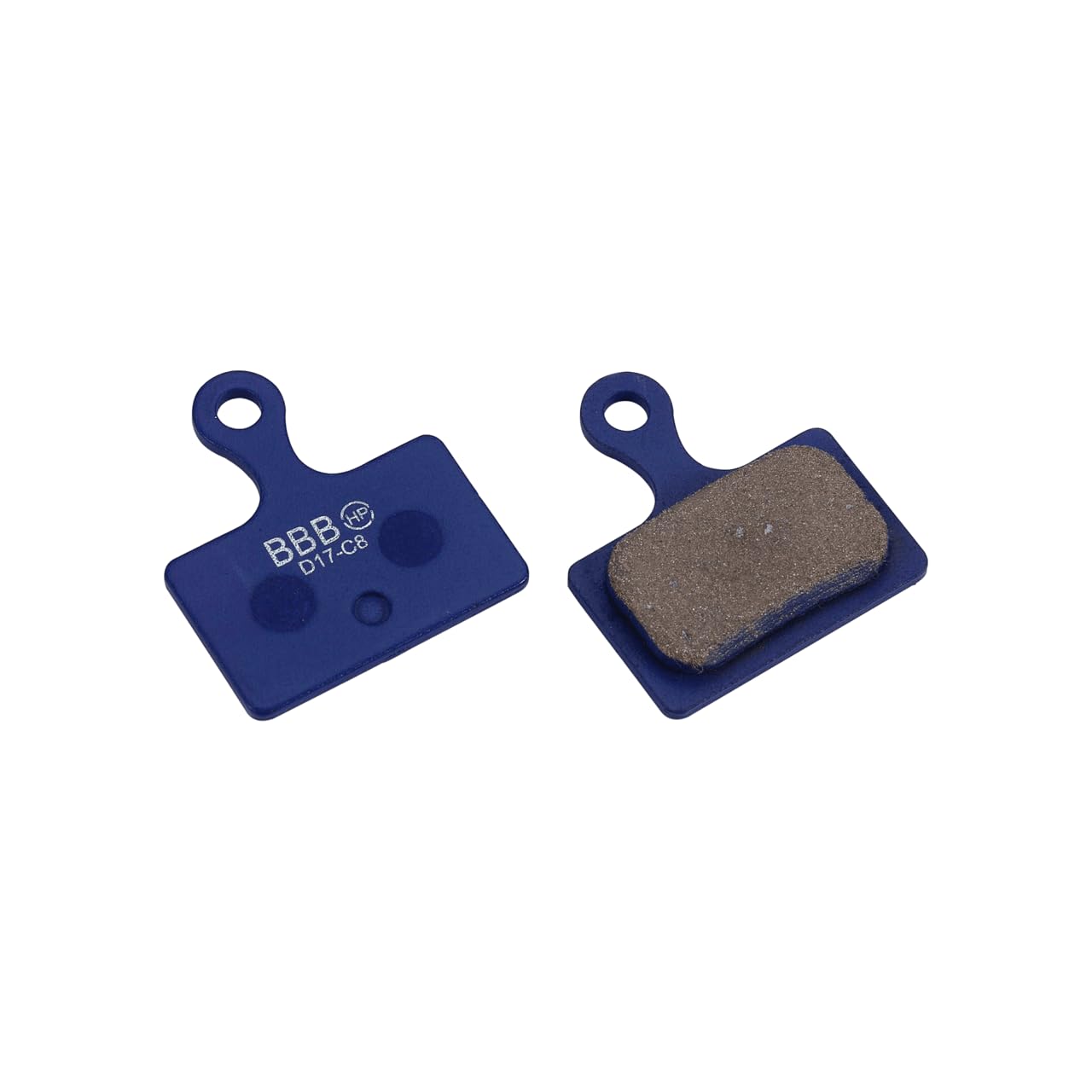 BBB Cycling Unisex's BBS-561 Stop HP Organic High Performance Bike Disc Brake Pad for Shimano Flat-Mount BR-RS505/805, 1 Pair (2 Pieces), blau