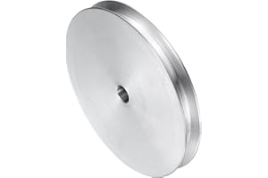 uxcell V-Type Pulley 8mm Bore 80mm Outer Dia Single Groove Aluminum Alloy for Motor Shaft Drilling Machine 6mm(1/4") PU Shape