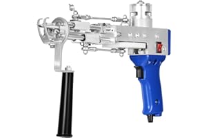 ACEFOX Rug Tufting Gun, 2 in 1 Cut Pile & Loop Pile, High Speed Handheld Rug Carpet Weaving Machine, Needle Speed Adjustable, Embroidery Tool Kit, 100-240V, 7-20mm