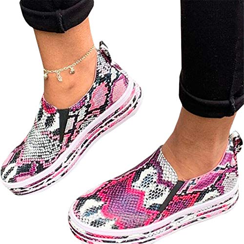 51zr7JdXF L Yusea - Zapatillas de deporte para mujer, diseño de piel de serpiente Yusea - Zapatillas de deporte para mujer, diseño de piel de serpiente