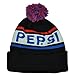 Black and Blue Pepsi Adult Size Pom Beanie