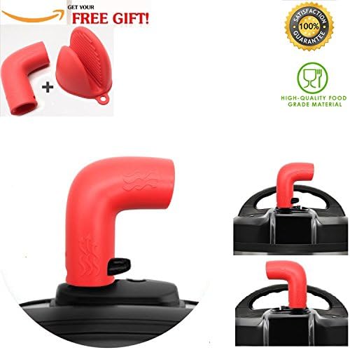 Steam Diverter Silicone Pressure Release Accessory, for Instant Pot Electric Pressure Cooker Duo/Smart Models, PROTECTS your Wall &amp; CABINETS from Damage, EASY to USE and ADAPT, FREE Gift: Oven Mitt
