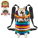 Legs tail out Dog Carrier Travel Pet Bag Backpack Front-facing Sturdy Comfortable Easy-Fit for Traveling Hiking Bike and Motorcycle(XL)