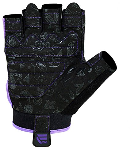 EMRAH Gym Weight Lifting Gloves Women Workout Fitness Ladies Bodybuilding Crossfit Breathable Powerlifting Wrist Support Strength Training Exercise (Purple, M (Fits 6.88 - 7.36 Inches)) - Thumbnail 4
