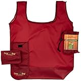 Easy Fold Bag - Reusable Grocery Bags - 3 Pack, Wine red
