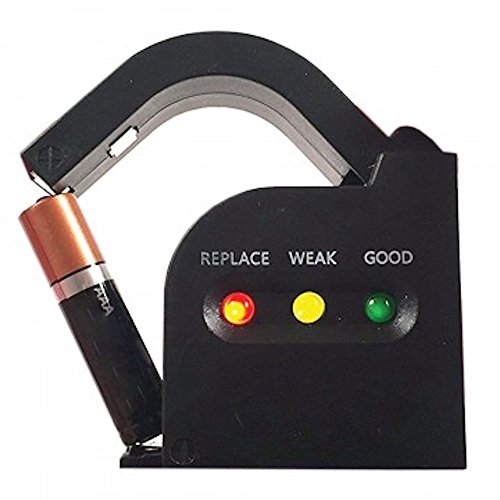 Massca Battery Organizer with Battery Tester, Battery Caddy AA AAA Battery (Black)