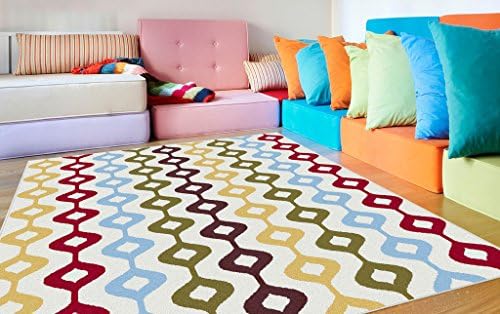 Contemporary Bubble Stripe 1082 Multi Colored Area Rug