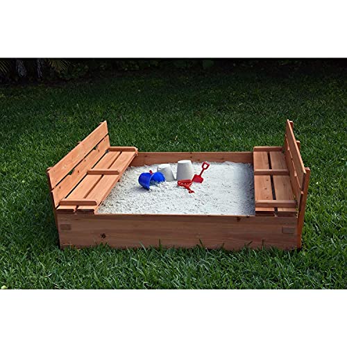 Kids Sandbox with Lid Sand Box for Kids Outdoor with Lid Cedar Wooden