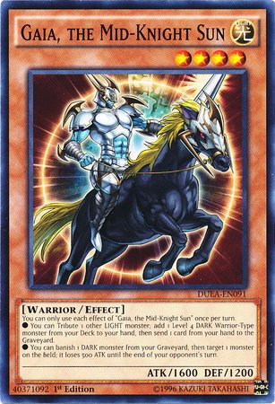 Yu-Gi-Oh! - Gaia, the Mid-Knight Sun (DUEA-EN091) - Duelist Alliance - 1st Edition - Common