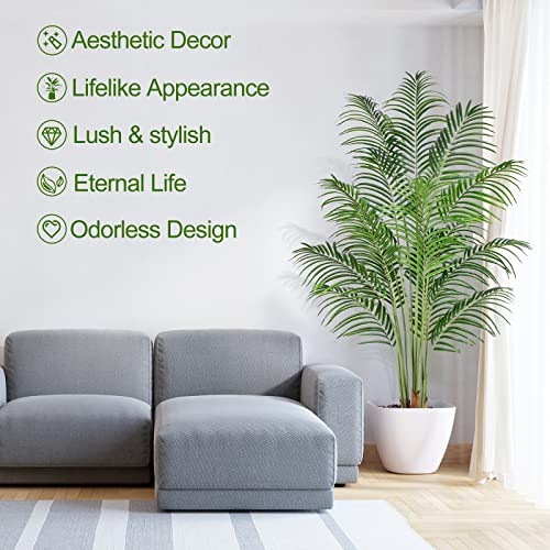 Keeplush Artificial Plant Areca Palm Tree Large 180 cm Artificial Tree Indoor and Outdoor Decorative Artificial Plants Living Room Bedroom Balcony Decoration Home Modern (1 Pack)