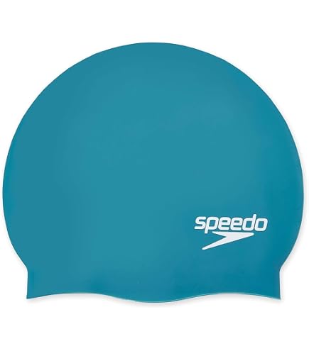 Classic Silicone Unisex Solid Swim Cap Aqua / One Size / CS001A