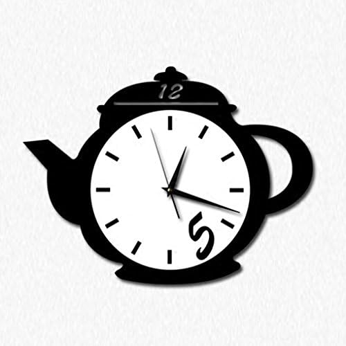Ysayc Wall Clock Fashion Teapot Personalized art Wall Clock Creative Mute Bedroom Living Room Decorated Wall Clock
