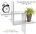 Greenco Criss Cross Intersecting Wall Mounted Floating Shelves White Finish, 2-Pack,