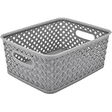 Resin Wicker Storage Tote, Small, 10