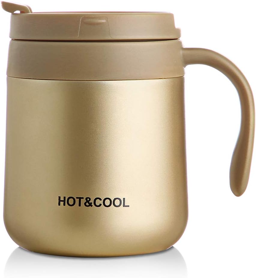 Stainless Steel Reusable Coffee Cup ZDZDZ Insulated Thermal Mug 350ML