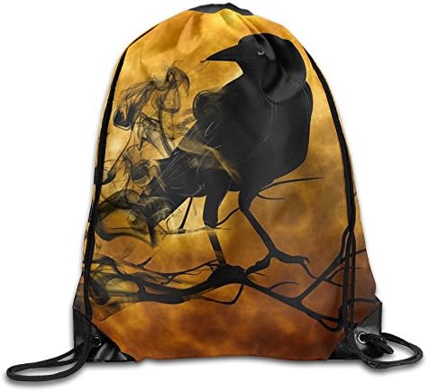 Halloween EaglePortable Gym Sack Drawstring Backpack Shoulder Bag Sports Sackpack