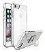 Style4U iPhone 8 Cover/iPhone 7 Case, Scratch Resistant Shock Absorbent Slim Transparent Crystal Clear Back TPU Bumper Glow in The Dark Case Cover w/Ring Holder Kickstand [Clear]