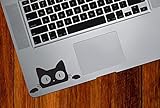Surprise Cat Peeking . . . Vinyl Macbook Laptop Decal Sticker - Copyright 2015 YYDC (SIZE and COLOR CHOICES) (SMALL, 3.5