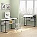 Tribesigns Modern L-Shaped Desk with Bookshelf, 67 inch Double Corner Computer Office Desk Workstation Drafting Drawing Table with Tiltable Tabletop for Home Office (White)