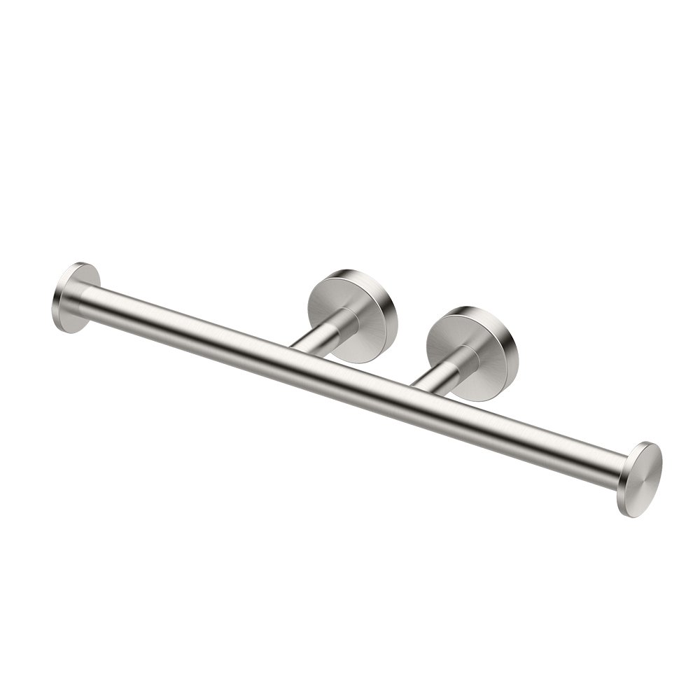 Gatco 4643A Glam Double Toilet Paper Holder, Satin Nickel