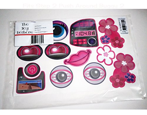 The Toy Restore Replacement Decals fits Step 2 Push Around Buggy 2 Girl Flowers