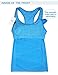 DISBEST Yoga Tank Top, Women's Performance Stretchy Quick Dry Sports Workout Running Top Vest with Removable Pads, Fluorescent Blue, XL/US 10