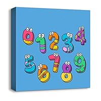 Canvas Wall Art Cartoon Picture Canvas Prints Home Artwork Decoration for Kids Bedroom Bathroom - 12x12 inches