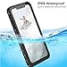 Vapesoon iPhone Xs Max Waterproof Case, Waterproof Shockproof Snowproof with Kickstand Clear Slim Case for iPhone Xs Max (6.5 inch) (Black/Clear)