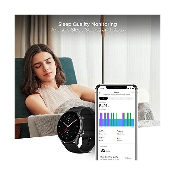 Amazfit-GTR-2e-Health-Fitness-Smartwatch-with-GPS-247-Heart-Rate-Monitoring-Exercise-Tracking-24-Days-Battery-Music-Control-Obsidian-Black Amazfit GTR 2E - Smartwatch,GPS Black