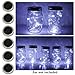 6 Pack Mason Jar Lights, 10 LED Solar Cold White Fairy String Lights Lids Insert for Garden Deck Patio Party Wedding Christmas Decorative Lighting Fit for Regular Mouth Jars …
