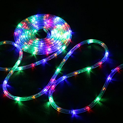 LE LED Rope Lights, 33 ft 240 LED, Low Voltage, Multi Colored