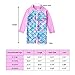 uideazone Infant Toddler Baby Girls Colorful Fish Scale Mermaid One-Piece Swimwear Swimsuit Bathing Suit for 12-18 Months Pink