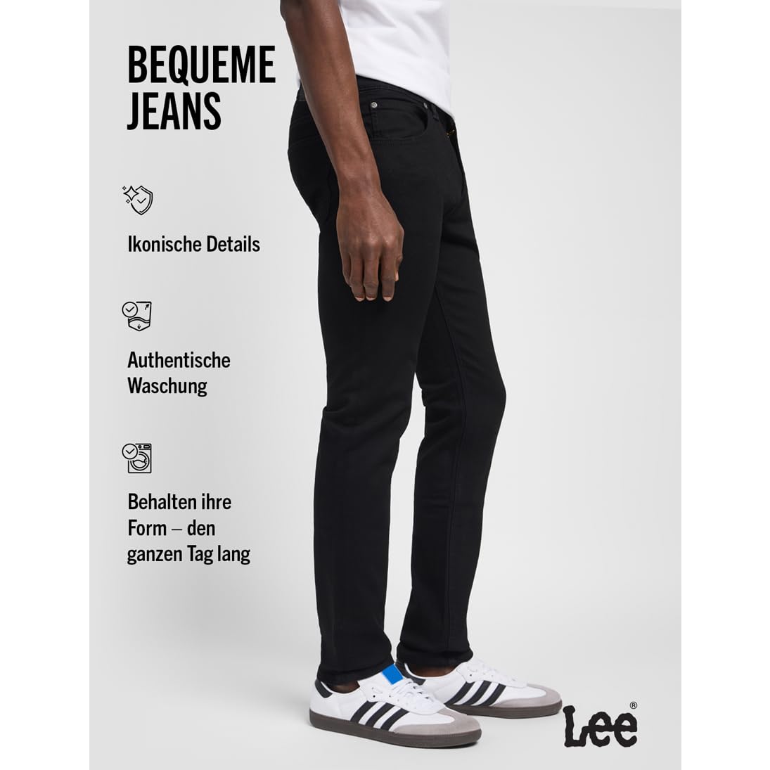 Lee Herren Luke Jeans, Clean Black, 30W / 32L EU 5