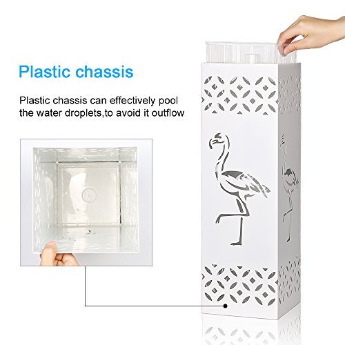 Umbrella Stand Holder Extra Large Umbrella Rack for Canes Walking Sticks Umbrella Container with Removable Drip Tray and 2 Hooks