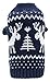 Small Dog Puppy Sweaters Cute Reindeer Clothes Navy Blue