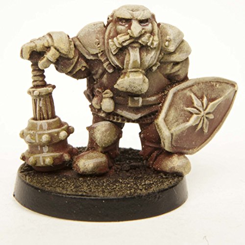 Stonehaven Dwarf Paladin Miniature Figure for 28mm Table top Wargames - Made in USA