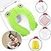 Super More Upgrade Folding Portable Travel Potty Seat Silicone Pads Home Reusable Toilet Potty Training Seat Covers Liners for Babies, Toddlers and Kids - Hook Included (Green)