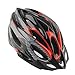 Sedeta® Cycling Bicycle Helmet Honeycomb Type 21 Holes Mountain Bike Racing Breezier Helmet Unisex Safety Protective Carbon with Visor Red Color Free Size Breather Durability Comfortable Cool