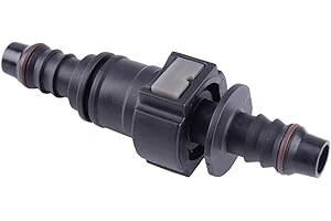 beler Male 11.8MM SAE & Female 3/8" 10MM Nylon Straight Elbow Quick Release Connector for Fuel Line Hose