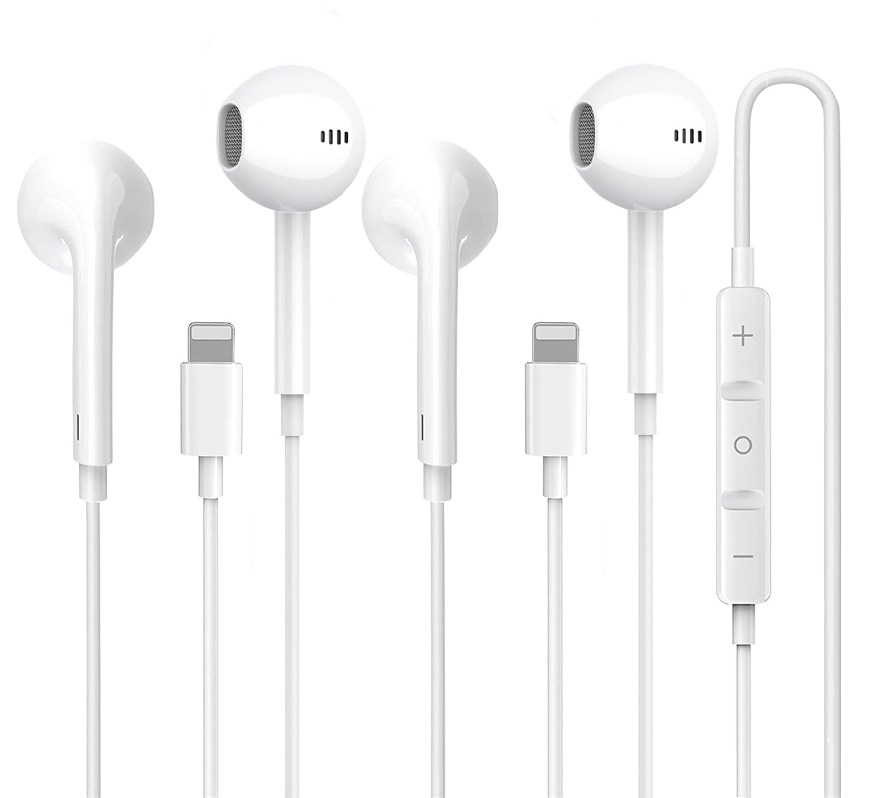 Photo 1 of 2 Pack iPhone Headphones with Cable, [APPLE MFi Certified] In-Ear Headphones Lightning Earphones Compatible with iPhone 14/13/12/11/8/7/X/Pro/Pro Max
