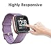 [ 3-Pack ] Fitbit Versa Screen Protector, Runzen Waterproof 9H Tempered Glass Screen Protector for Fitbit Versa Smart Watch [2.5D Round Edge] [9H Hardness] [Crystal Clear] [Anti-Scratch] [No-Bubble]
