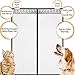Magnetic Screen Door Protector Curtain | UPGRADED Patio & Front Kit | 34ʺ x 82ʺ Black Polyester Mesh with 26 Built in Magnets & Gravity Sticks, 20 Velcro Strips Full Frame Screen + Gift Door Stopper