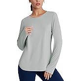 Emlovm Women's Rash Guard Long Sleeve UV Sun Protection Shirts with Thin Hoodie UPF 50+ Lightweight SPF Tops for Hiking