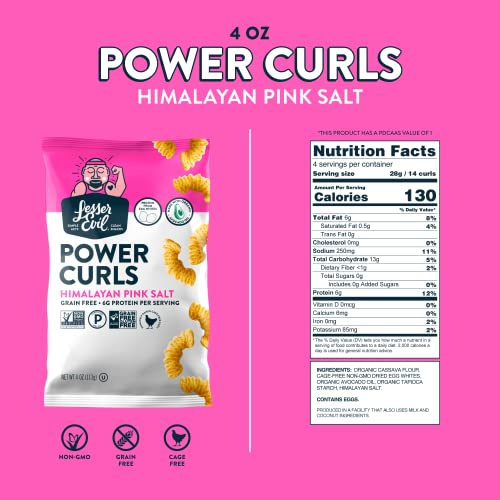 LESSEREVIL, POWER CURLS HIMALAYAN PINK SALT, 4 OUNCE (PACKAGING MAY VARY)