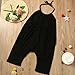 Franterd Baby Girls Straps Rompers, Kid Jumpsuits Piece Pants Clothing (Black 2, 0-12M)