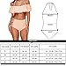Vsecrety Two Piece Women's Halter Off the Shoulder Flounce Swimsuits High Waisted Bikini Sets(Pink,L)