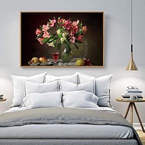 Floating Framed Canvas Wall Art for Living Room, Bedroom Still Life Canvas Prints for Home Decoration Ready to Hang - 16x24 inches