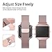 CRODI Compatible Fitbit Blaze Bands New Metal Frame, Stainless Steel Magnetic Milanese Replacement Band Fit bit Blaze Women Men-Pink Gold, Small